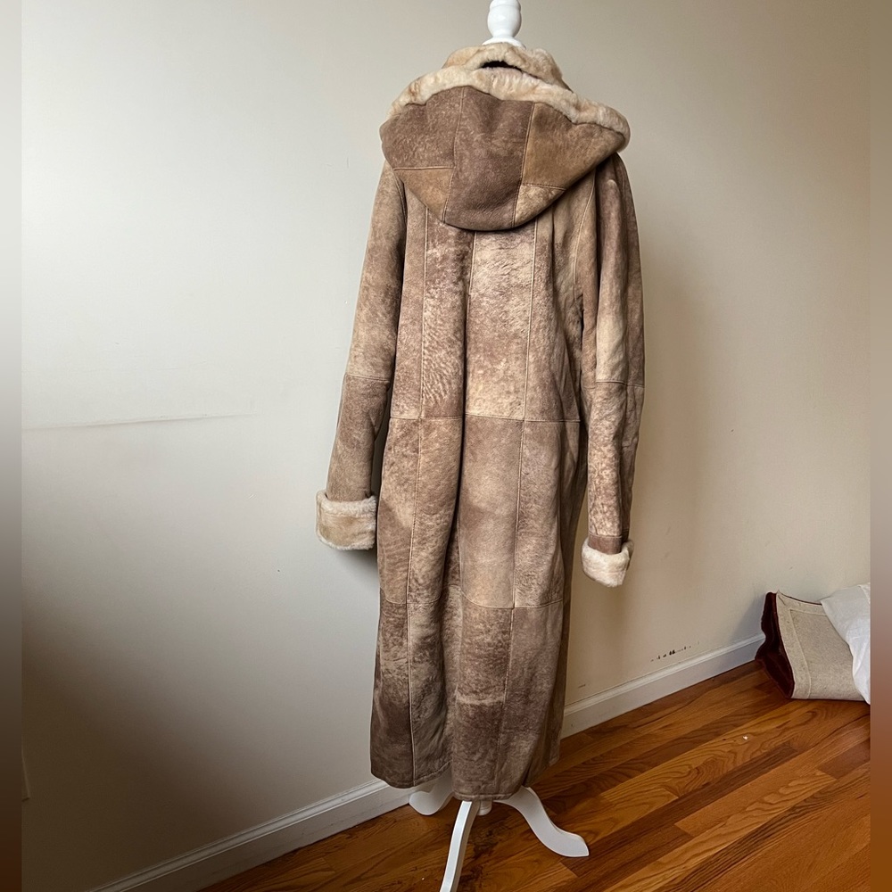 Sheepskin Coat Light Brown - Picture 3 of 7